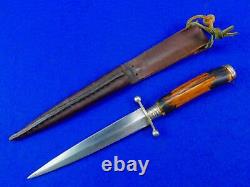 Vintage German Germany Stag Hunting Fighting Knife Dagger with Sheath