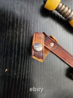 Vintage German Solingen R & W NAVY Dagger Knife + Sheath