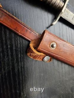Vintage German Solingen R & W NAVY Dagger Knife + Sheath