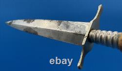 Vintage German WWII Solingen Navy Motif Dagger Fighting Knife With Sheath