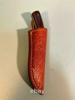 Vintage Handmade Damascus Steel Inlaid Handle Dagger Bowie Style Fighting Knifes