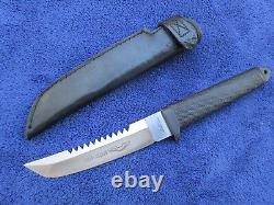 Vintage Japan Tanto Fighting Knife Top Gun Sawback Dagger And Sheath