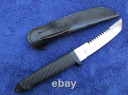 Vintage Japan Tanto Fighting Knife Top Gun Sawback Dagger And Sheath