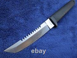 Vintage Japan Tanto Fighting Knife Top Gun Sawback Dagger And Sheath