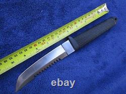 Vintage Japan Tanto Fighting Knife Top Gun Sawback Dagger And Sheath