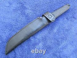 Vintage Japan Tanto Fighting Knife Top Gun Sawback Dagger And Sheath