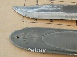 Vintage Kabar USN MK2 Fighting Knife Dagger & NORD Scabbard Estate Find