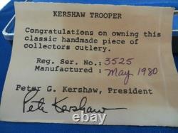 Vintage Kershaw Knife Dagger Model 1007 TROOPER With SHEATH & ORIG. BOX #3525