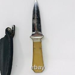 Vintage Khyber Model 2751 Stainless Steel Dagger Boot Knife + Sheath Ka-Bar