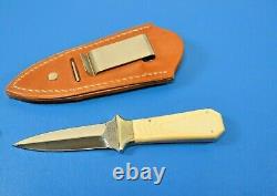 Vintage Khyber Model 2751 Stainless Steel Dagger Boot Knife + Sheath Ka-Bar