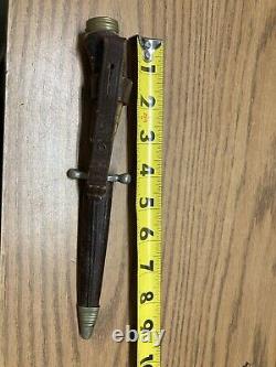 Vintage Kris Dagger Made In Germany Latama Knife 4 1/4 Blade With Original Sheath