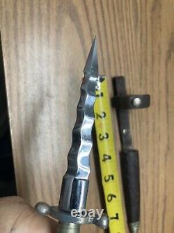 Vintage Kris Dagger Made In Germany Latama Knife 4 1/4 Blade With Original Sheath