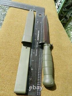 Vintage Military AES Solingen Germany Combat Bayonet Dagger Knife Scabbard Mint