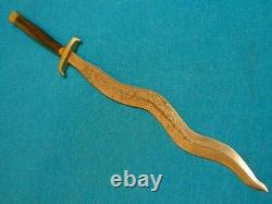 Vintage Oaxaca Mexico 15kris Combat Fighting Dirk Dagger Stiletto Knife Knives