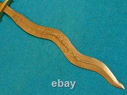 Vintage Oaxaca Mexico 15kris Combat Fighting Dirk Dagger Stiletto Knife Knives