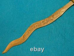 Vintage Oaxaca Mexico 15kris Combat Fighting Dirk Dagger Stiletto Knife Knives