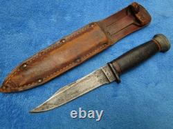 Vintage Original Ww2 Usn Mark 1 Dagger Pal Rh-35 Fighting Knife And Sheath