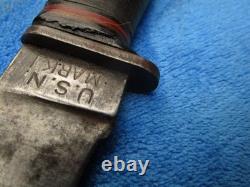 Vintage Original Ww2 Usn Mark 1 Dagger Pal Rh-35 Fighting Knife And Sheath