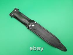 Vintage Parker Brothers Combo Edge Dagger Fixed Blade Knife Sheath Japan 12