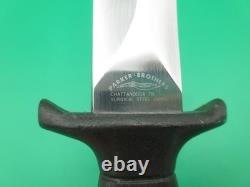 Vintage Parker Brothers Combo Edge Dagger Fixed Blade Knife Sheath Japan 12