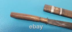 Vintage Philippines Moro Kris Knife Dagger with Wood Sheath