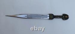 Vintage Siberian Dagger Knife with Nickel Silver Sheath & Handle