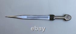 Vintage Siberian Dagger Knife with Nickel Silver Sheath & Handle Rare