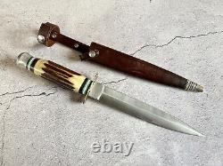 Vintage Solingen Germany Double Edge Fixed Blade Dagger Fighting Knife