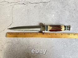 Vintage Solingen Germany Double Edge Fixed Blade Dagger Fighting Knife