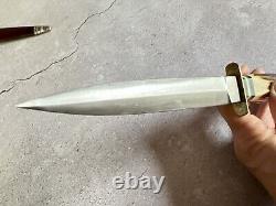 Vintage Solingen Germany Double Edge Fixed Blade Dagger Fighting Knife