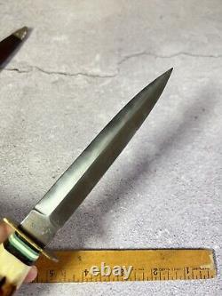 Vintage Solingen Germany Double Edge Fixed Blade Dagger Fighting Knife