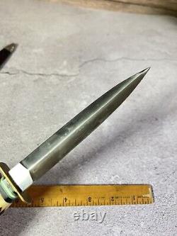 Vintage Solingen Germany Double Edge Fixed Blade Dagger Fighting Knife