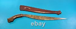 Vintage Southeast Asian Philippines Knife Dagger Talibon Sword + Sheath Filipino