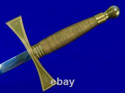 Vintage Spanish Spain Navy Naval Officer's Dagger Fighting Knife with Scabbard