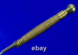 Vintage Spanish Spain Navy Naval Officer's Dagger Fighting Knife with Scabbard