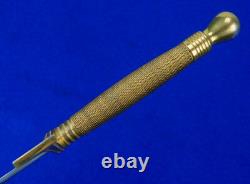 Vintage Spanish Spain Navy Naval Officer's Dagger Fighting Knife with Scabbard