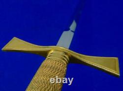 Vintage Spanish Spain Navy Naval Officer's Dagger Fighting Knife with Scabbard