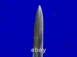 Vintage Spanish Spain Navy Naval Officer's Dagger Fighting Knife with Scabbard