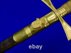 Vintage Spanish Spain Navy Naval Officer's Dagger Fighting Knife with Scabbard
