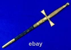 Vintage Spanish Spain Navy Naval Officer's Dagger Fighting Knife with Scabbard