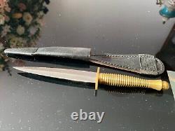 Vintage Stainless Steel Blade and Brass Dagger Full Tang