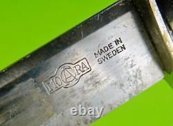 Vintage Swedish Sweden Hunting Fighting Knife Dagger with Scabbard