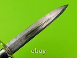 Vintage Swedish Sweden Hunting Fighting Knife Dagger with Scabbard