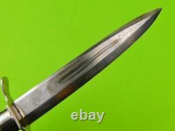 Vintage Swedish Sweden Hunting Fighting Knife Dagger with Scabbard