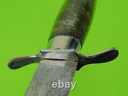 Vintage Swedish Sweden Hunting Fighting Knife Dagger with Scabbard