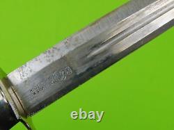 Vintage Swedish Sweden Hunting Fighting Knife Dagger with Scabbard