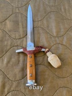 Vintage Swiss Army M43 Dagger Knife w Scabbard SIG Neuhausen M1943 WW2 Era