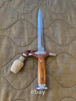 Vintage Swiss Army M43 Dagger Knife w Scabbard SIG Neuhausen M1943 WW2 Era