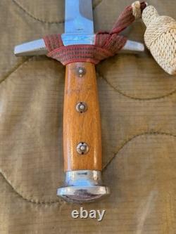Vintage Swiss Army M43 Dagger Knife w Scabbard SIG Neuhausen M1943 WW2 Era
