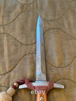 Vintage Swiss Army M43 Dagger Knife w Scabbard SIG Neuhausen M1943 WW2 Era